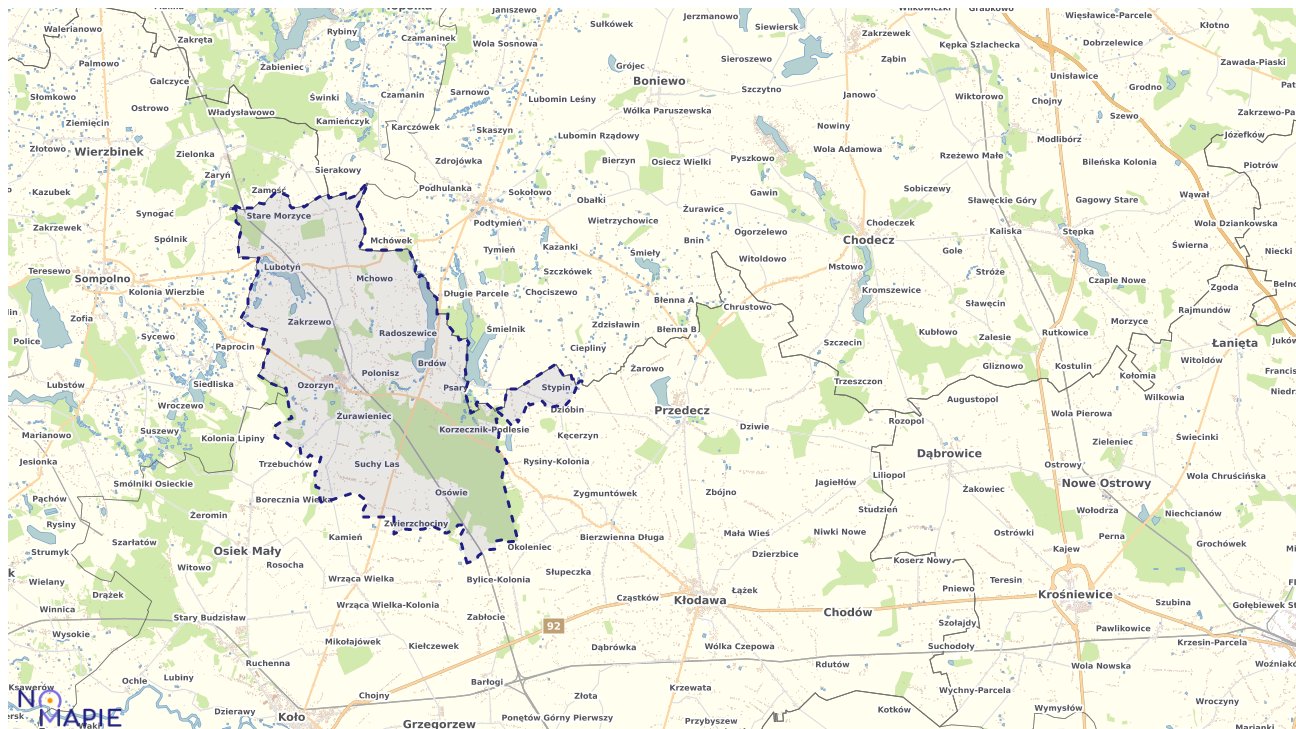 Mapa obszarów ochrony przyrody Babiaka